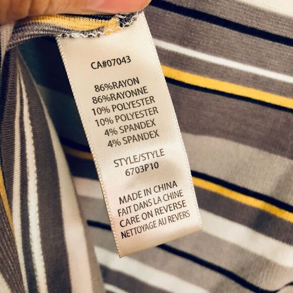 MAX STUDIO Striped Pencil Midi Skirt‎ / Sz M - Picture 6 of 6